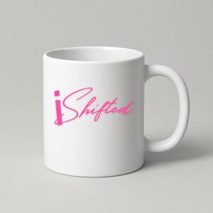 White Mug Pink Print